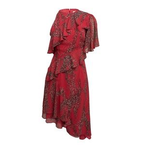 Keepsake The Label No Limits Dress Knee Length Red Floral Small